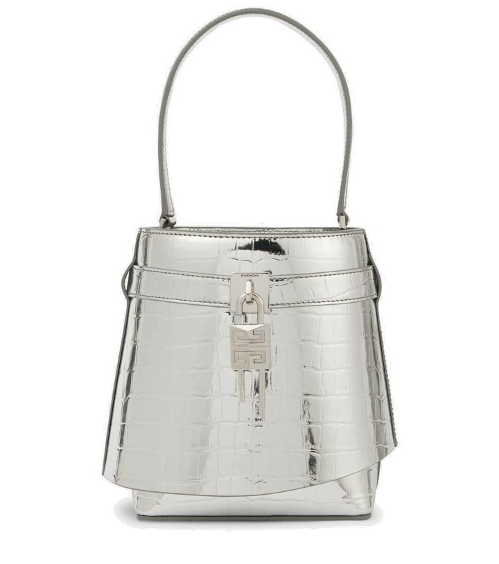 Photo: Givenchy Shark Lock croc-effect metallic leather bucket bag