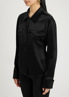 Courrèges Darted Satin Shirt Black