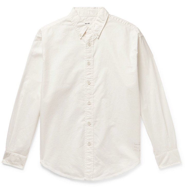 Photo: Entireworld - Giant Oversized Button-Down Collar Organic Cotton Oxford Shirt - White
