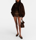 Magda Butrym Argyle crochet wool shorts