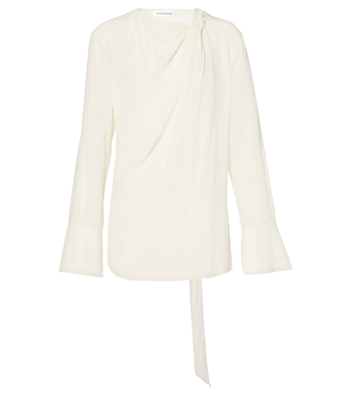 Tシャツ・カットソー Victoria Beckham Victoria Beckham V-Neck Scarf Blouse 22038460_51780355_600.jpg