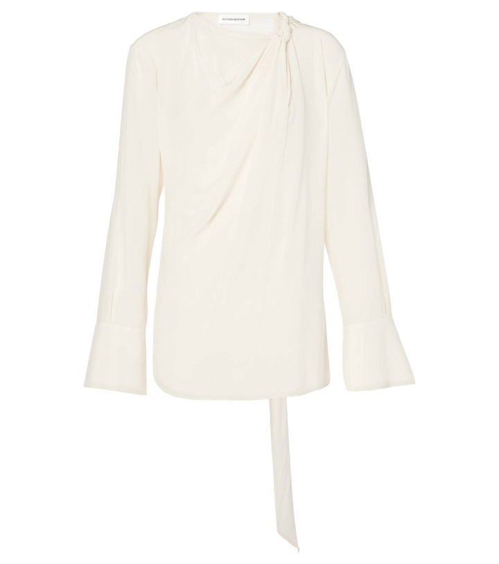 Photo: Victoria Beckham Scarf-detail silk blouse
