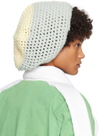 Stanley Raffington SSENSE Exclusive Blue & Off-White Crochet Beanie
