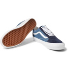 Vans - UA OG Old Skool LX Leather-Trimmed Canvas and Suede Sneakers - Blue