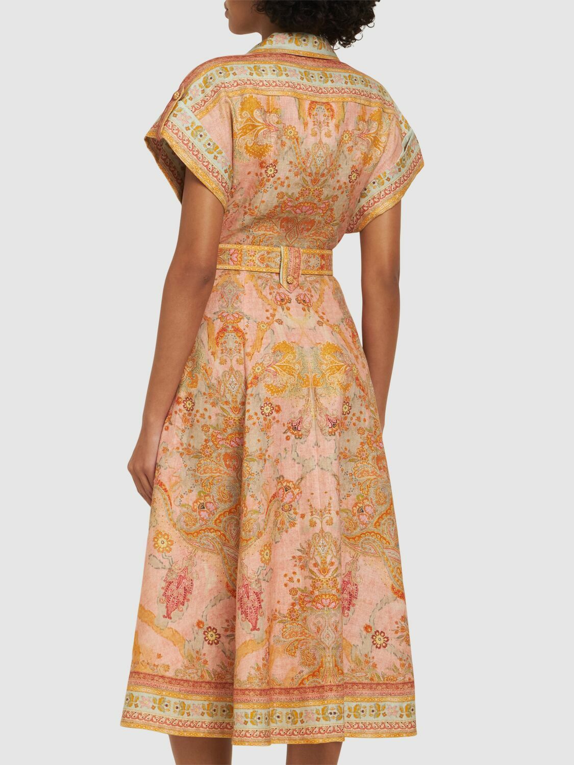 ZIMMERMANN Acacia Linen Midi Dress Zimmermann