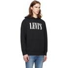 Levis Black Relaxed Graphic Hoodie