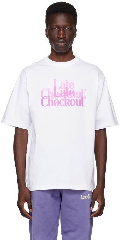 Photo: Late Checkout White Double Trouble T-Shirt