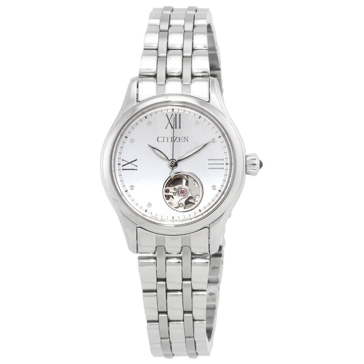 Photo: Citizen Automatic Silver Dial Ladies Watch PR1040-88A