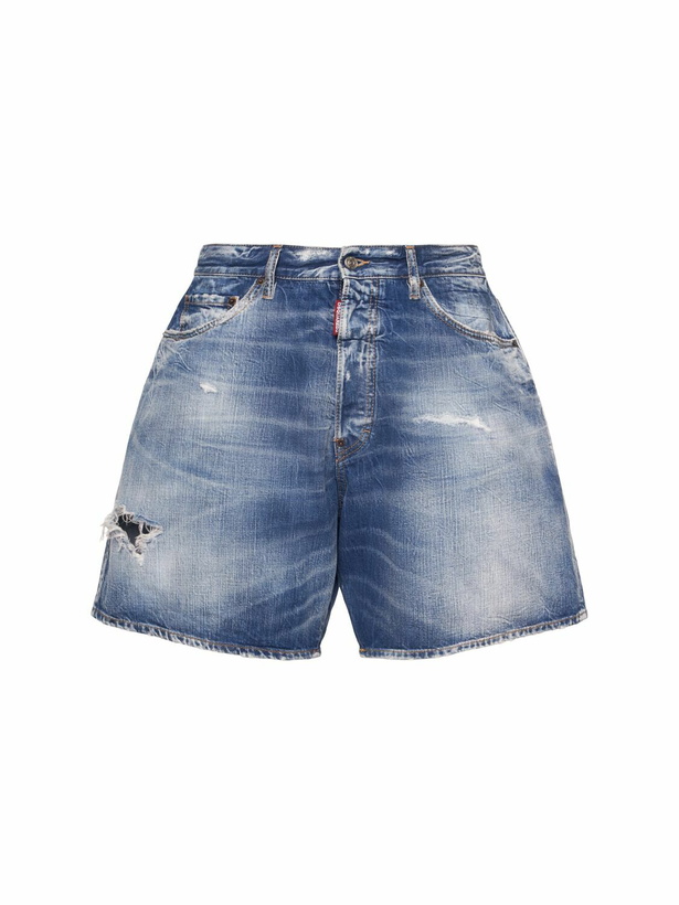 Photo: DSQUARED2 Boxer Fit Cotton Denim Shorts