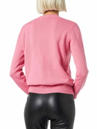 MC2 Saint Barth Woman Crewneck Pink Sweater I Love To Love Jacquard | Niki Dj Special Edition