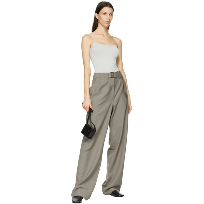 Lemaire Taupe Wool Loose Pants Lemaire