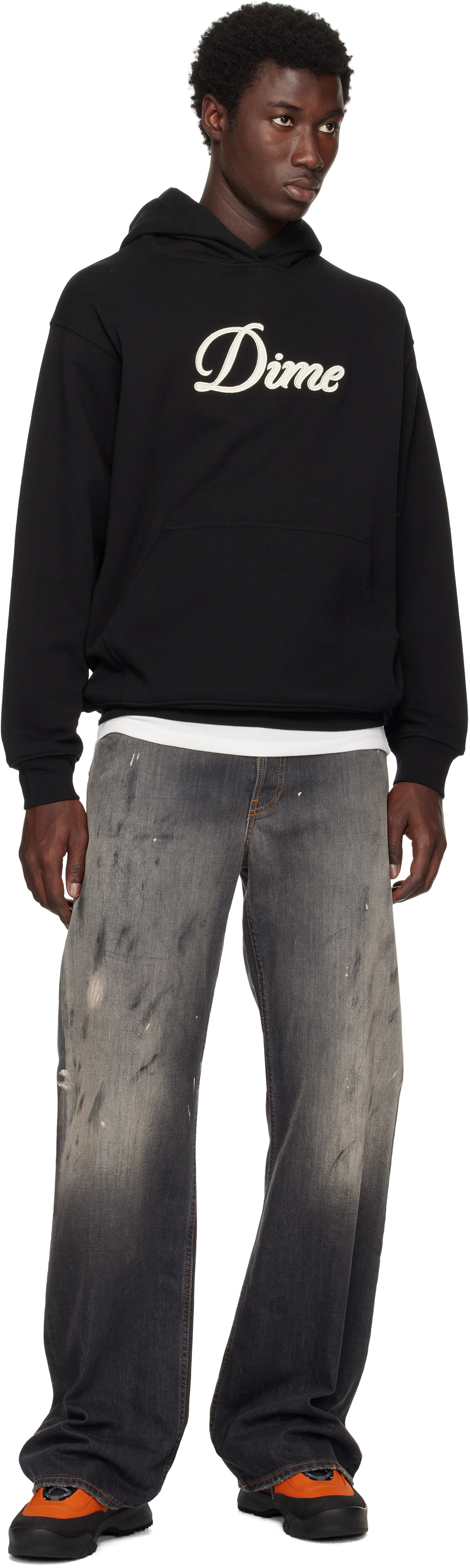 Dime Black Cursive Hoodie Dime