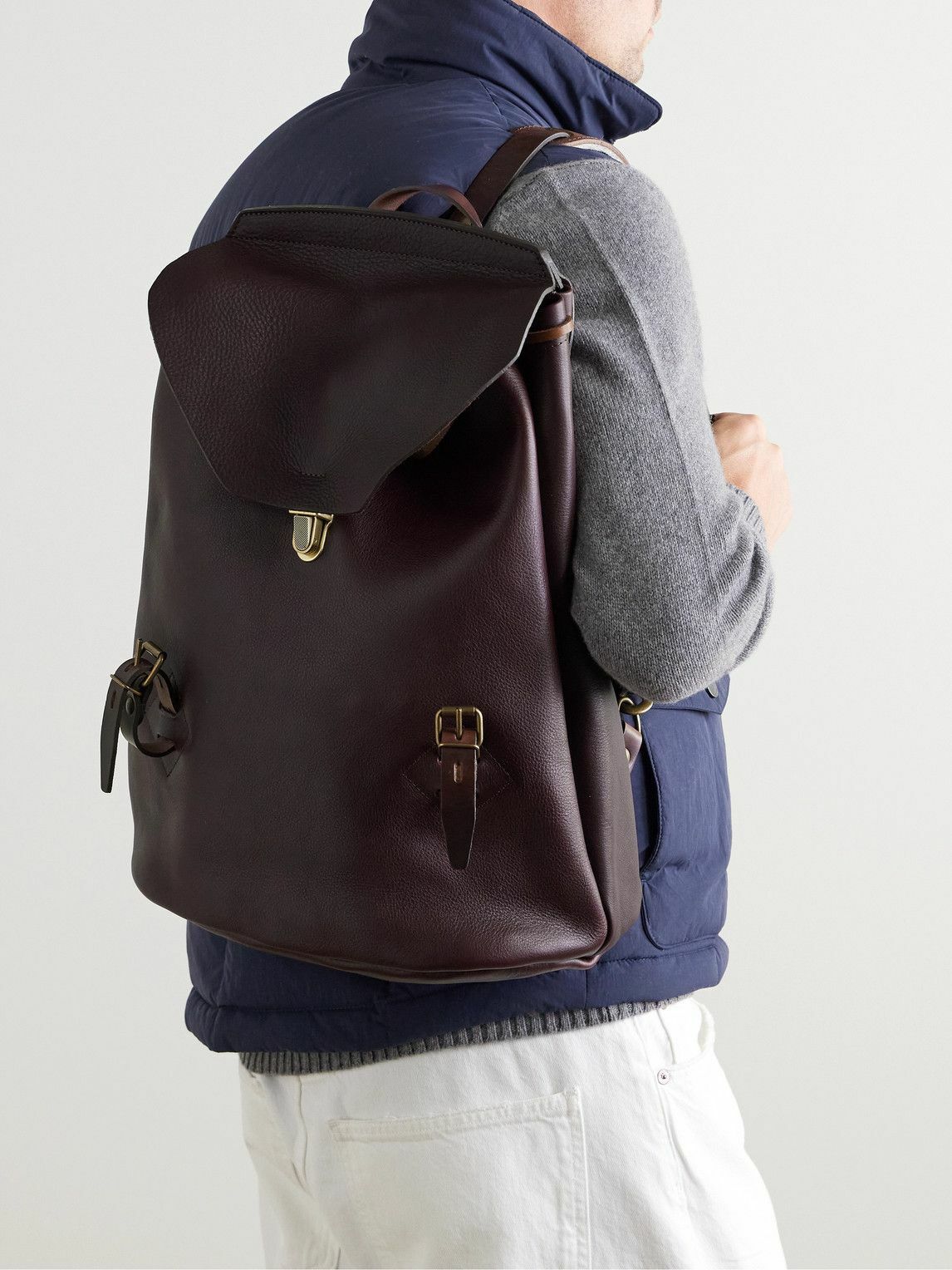 Bleu de Chauffe - Zibeline Full-Grain Leather Backpack