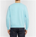 Holiday Boileau - Logo-Print Fleece-Back Cotton-Jersey Sweatshirt - Blue