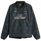 F.C. Real Bristol Men's Plaid Practice Polo Collar Piste in Navy Black Watch