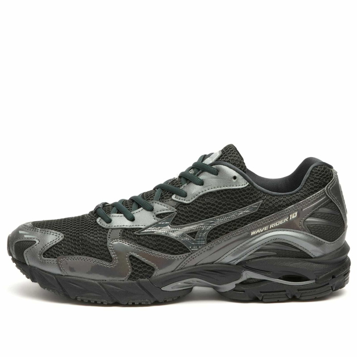 Photo: Mizuno WAVE RIDER 10 "SPORT" Sneaker in Black Sand/Black Sand/Metallic Gray