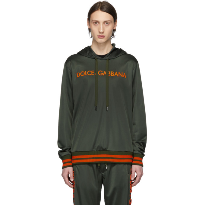 Photo: Dolce and Gabbana Grey and Orange Logo Hoodie