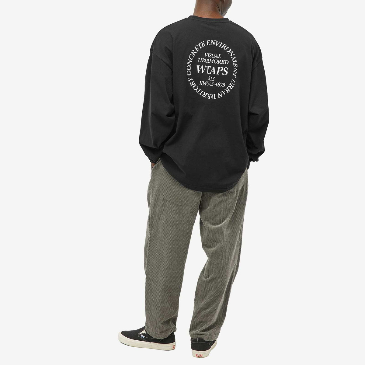 WTAPS Men's Long Sleeve Urban Transition T-Shirt in Black WTAPS