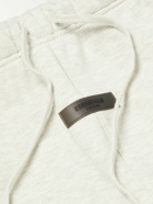 FEAR OF GOD ESSENTIALS - Tapered Logo-Flocked Cotton-Blend Jersey Sweatpants - Gray