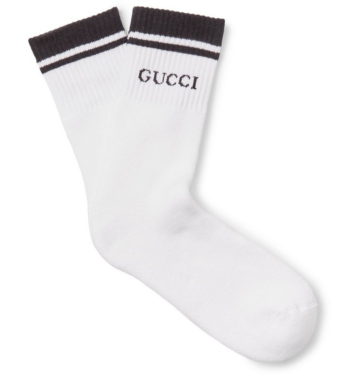 Photo: Gucci - Stretch Cotton-Blend Socks - Men - White