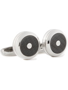 Chopard - Classic Racing Engraved Stainless Steel and Carbon Fibre Cufflinks