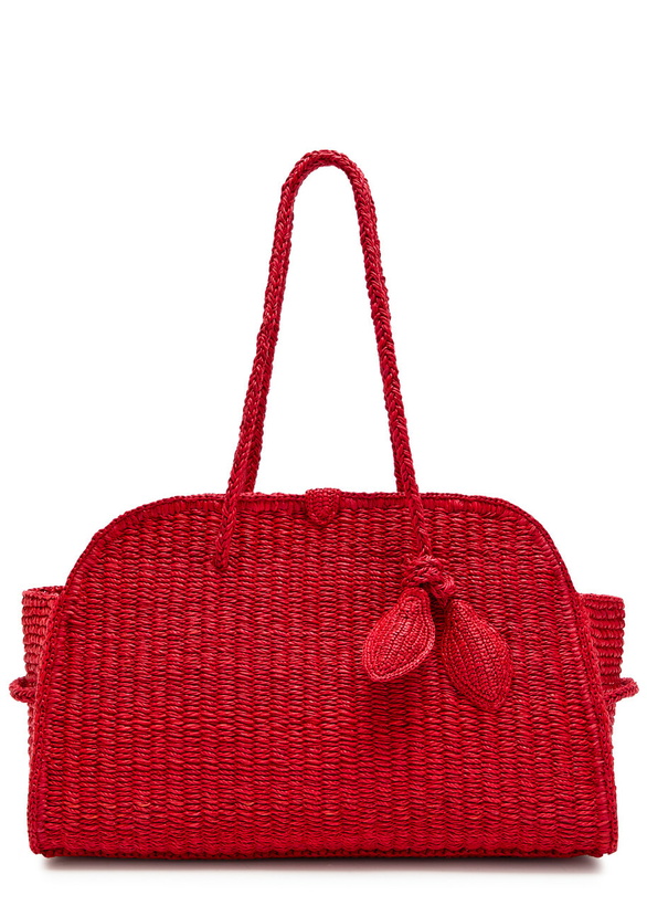 Photo: Jacquemus Le Turismo Raphia Raffia Tote bag - Red - One Size
