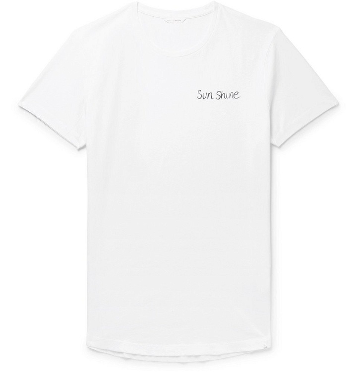 Photo: Orlebar Brown - Sun Shine Printed Cotton-Jersey T-Shirt - Men - White