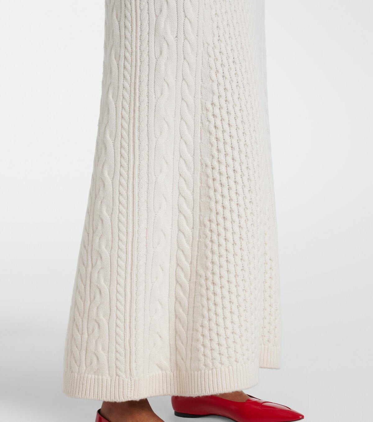 Lisa Yang Nyla cable-knit cashmere maxi dress