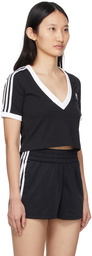 adidas Originals Black Adicolor Classics Cropped T-Shirt