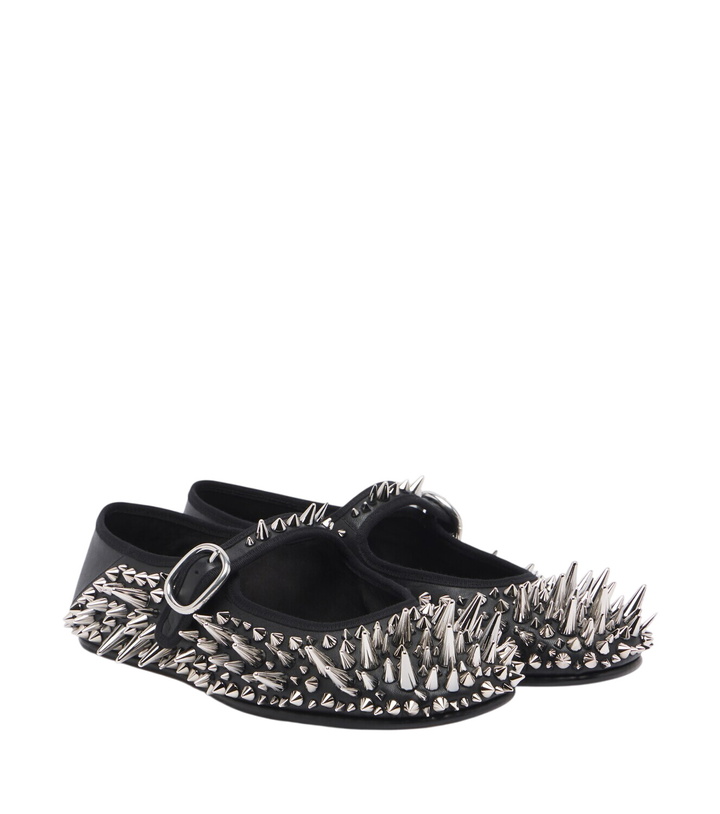 Photo: Bottega Veneta Veneziana spiked leather Mary Jane flats