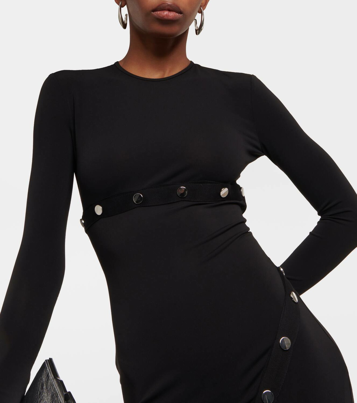 The Attico The Attico Lavender asymmetric dress with rhinestones main image 0