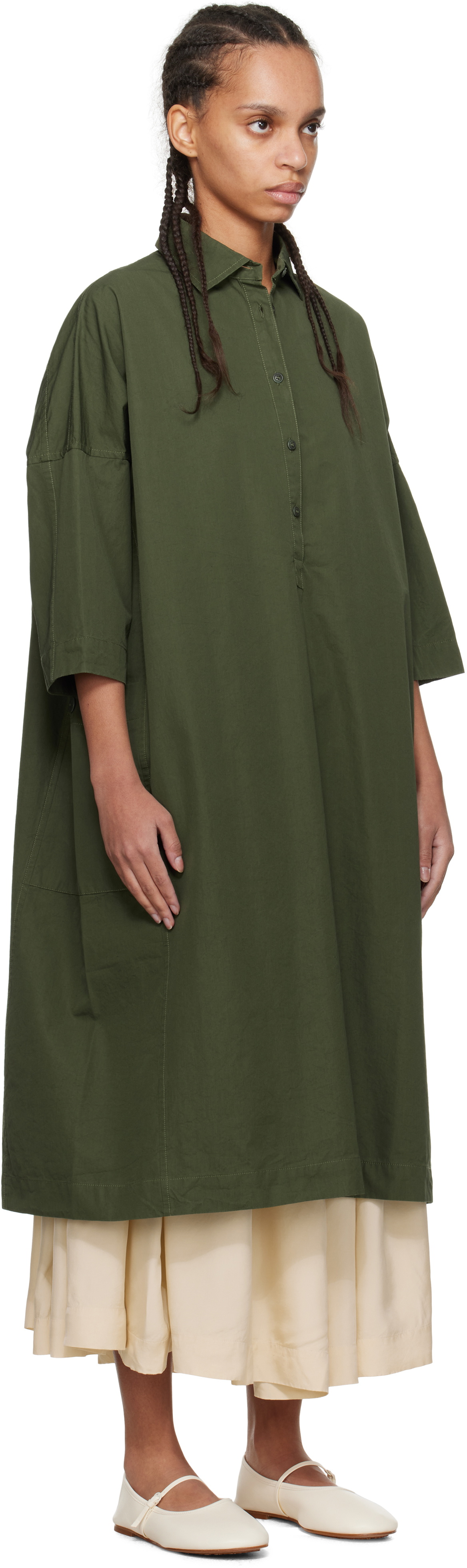 CASEY CASEY Green February Midi Dress