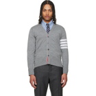 Thom Browne Gray Merino Wool 4-Bar Classic Cardigan