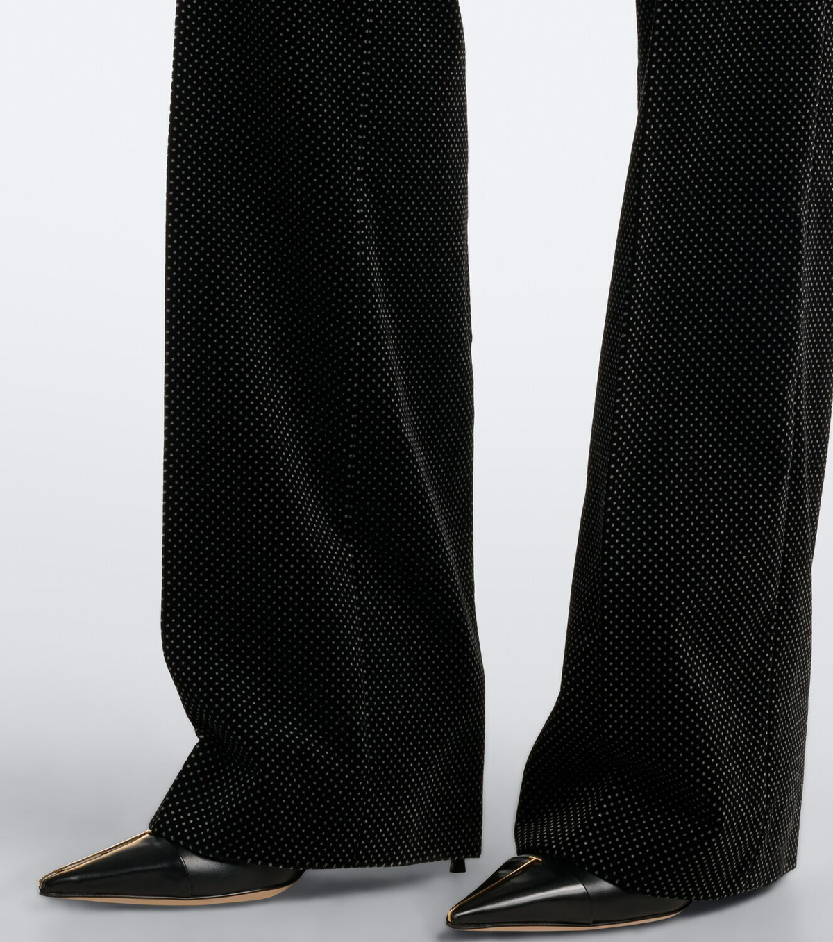 Tom Ford Polka-dot cotton velvet straight pants