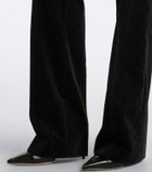 Tom Ford Polka-dot cotton velvet straight pants