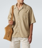 Loewe Logo embroidered cotton shirt