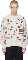 Kenzo Gray Kenzo Paris Labels Sweatshirt