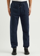 Saint Laurent Logo-embroidered Cotton Sweatpants Navy
