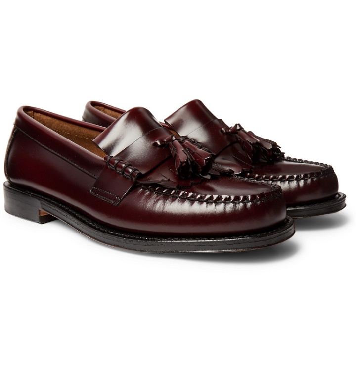 Photo: G.H. Bass & Co. - Weejuns Layton Kiltie Moc II Leather Tasselled Loafers - Burgundy
