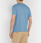 Altea - Garment-Dyed Slub Linen T-Shirt - Blue