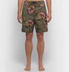 RRL - Long-Length Printed Cotton-Blend Swim Shorts - Green