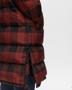 Woolrich Black Label   Buffalo Check Long Parka Red Parkas