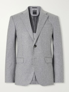 Zegna - Wool and Cashmere-Blend Mélange Flannel Suit Jacket - Gray