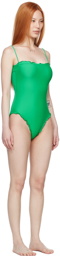 Sherris Green Nylon One-Piece Swimsuit