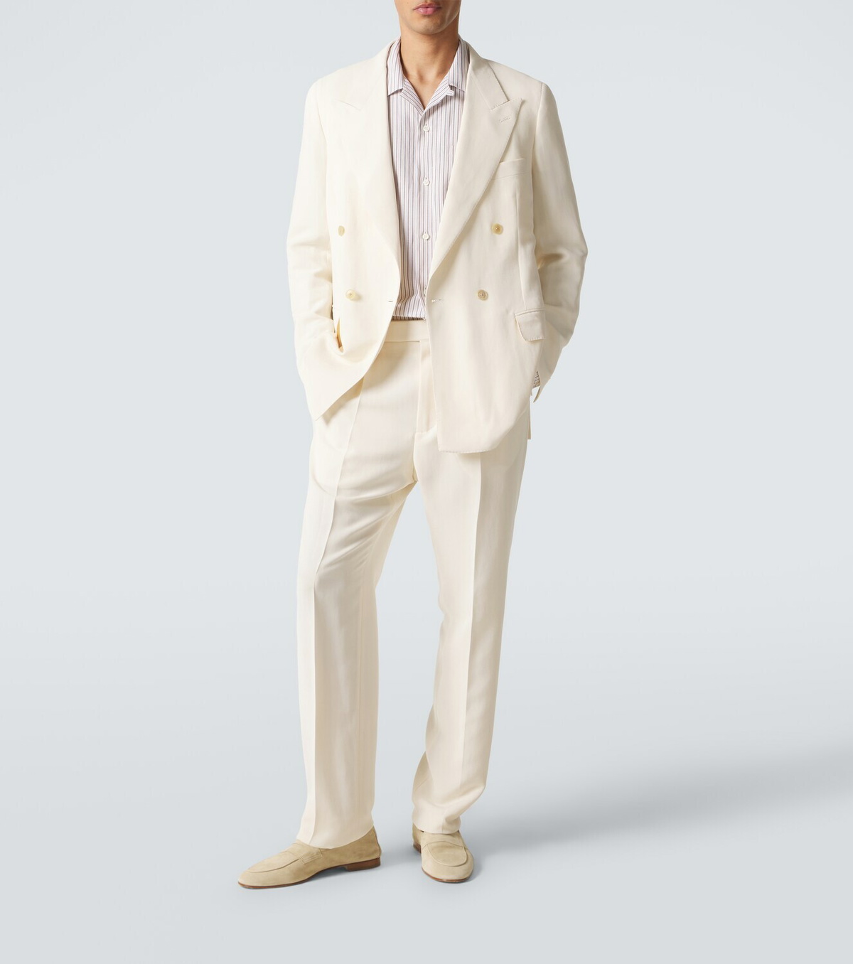 Umit Benan Pietro silk and cotton-blend suit pants