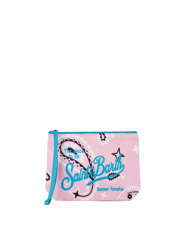Photo: MC2 Saint Barth Aline Scuba Pochette With Pink Paisley Print