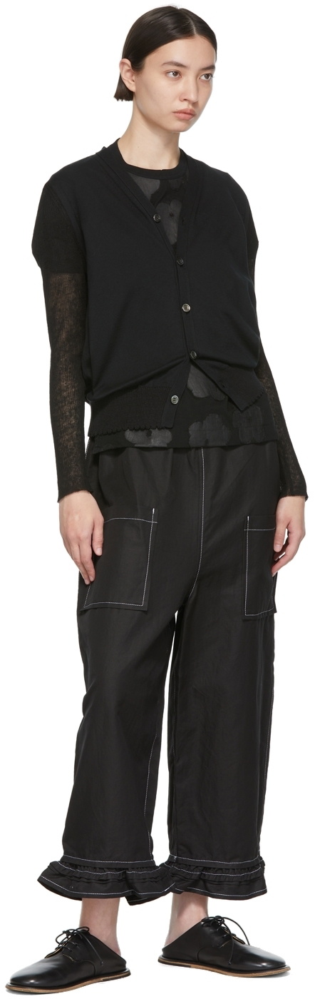 Tricot Comme des Garçons Black Cotton Cardigan