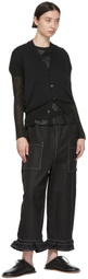 Tricot Comme des Garçons Black Cotton Cardigan