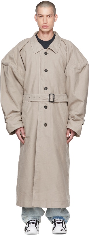 Photo: Y/Project Beige Wire Trench Coat
