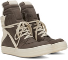 Rick Owens Gray Geobasket Sneakers